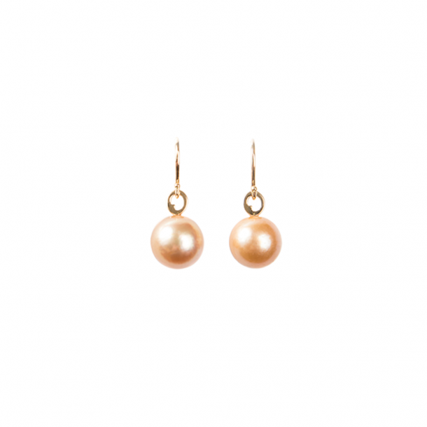 LIZA CASTRO Golden South Sea Pearl Hook Earrings