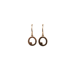 LIZA CASTRO Gold Hook Earrings with the Signature O