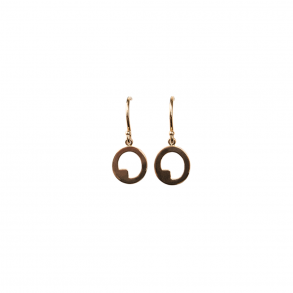 LIZA CASTRO Gold Hook Earrings with the Signature O