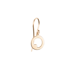 LIZA CASTRO Gold Hook Earrings with the Signature O