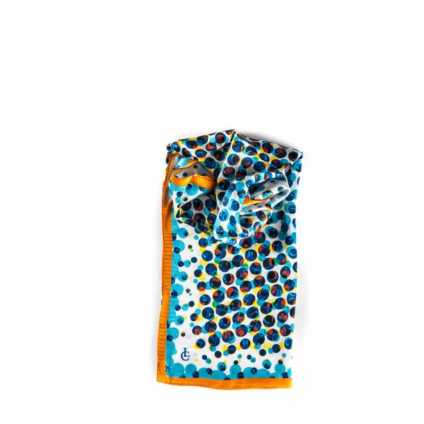 LIZA CASTRO Square Blue Silk Scarf