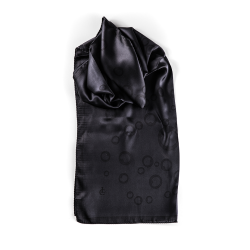 LIZA CASTRO Rectangular Mono Black Silk Scarf