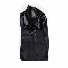 LIZA CASTRO Rectangular Mono Black Silk Scarf