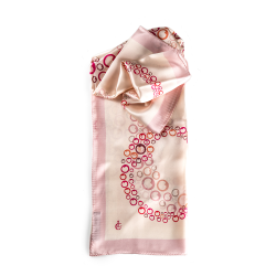 LIZA CASTRO Square Baby Pink Silk Scarf