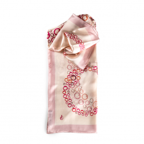 LIZA CASTRO Square Baby Pink Silk Scarf