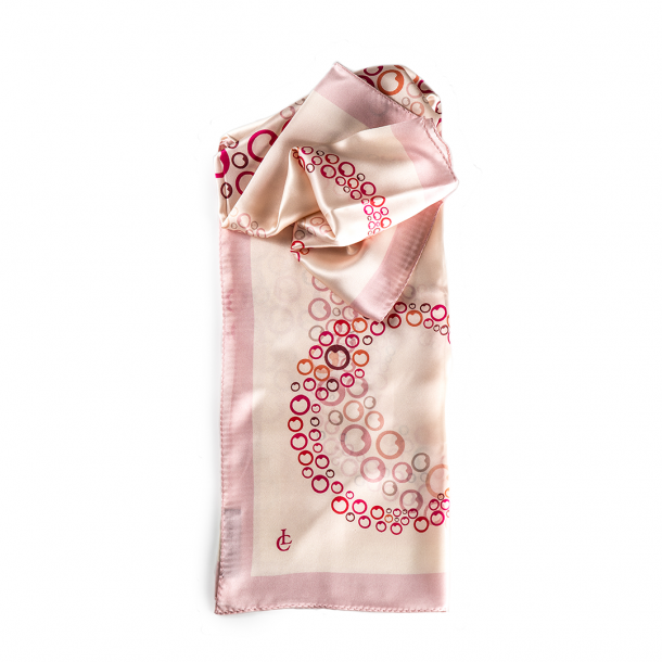 LIZA CASTRO Square Baby Pink Silk Scarf
