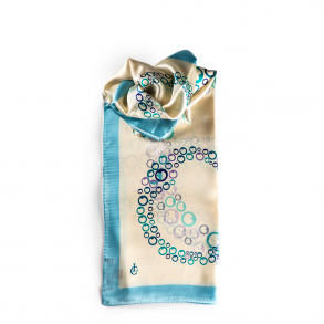 LIZA CASTRO Square Baby Blue Silk Scarf