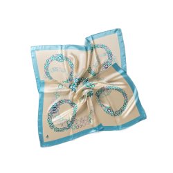 LIZA CASTRO Square Baby Blue Silk Scarf
