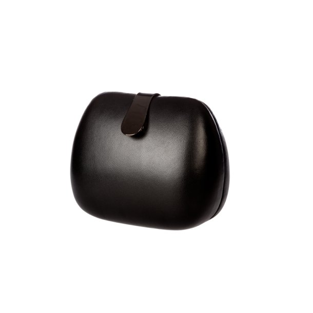 Black Oval Leather Cross Body