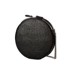 LIZA CASTRO BLack Round Leather Cross-body