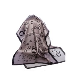 LIZA CASTRO Rectangular Powder Grey Silk Scarf