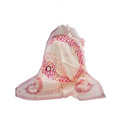 LIZA CASTRO Square Baby Pink Silk Scarf