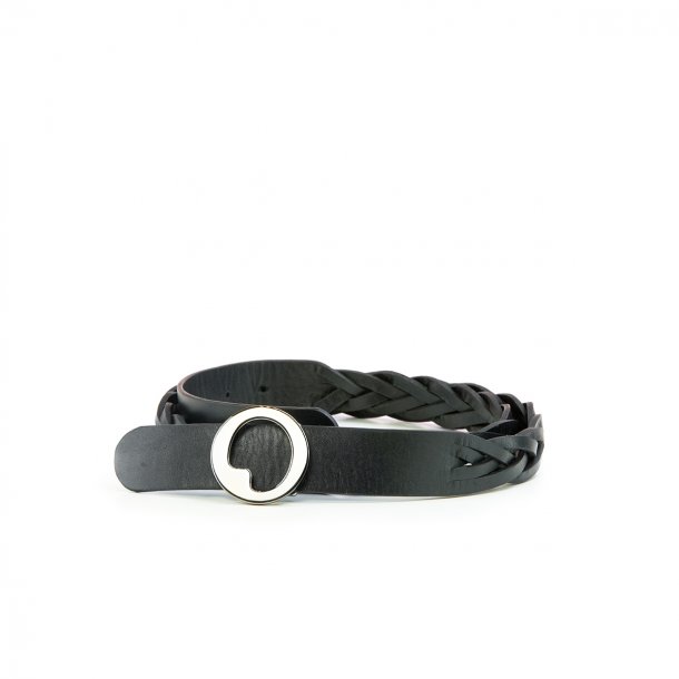 LIZA CASTRO Black Leather Braided Belt - Belts - LIZA CASTRO