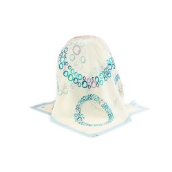 LIZA CASTRO Square Baby Blue Silk Scarf