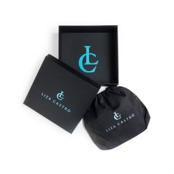 LIZA CASTRO Oval Violet Snakeskin Clutch 