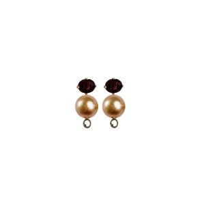 LIZA CASTRO Golden South Sea Pearl and Garnet Stud Earrings: Glow of the Year 2025