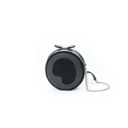 LIZA CASTRO BLack Round Leather Cross-body