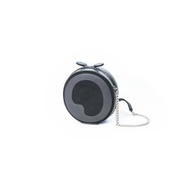 LIZA CASTRO BLack Round Leather Cross-body