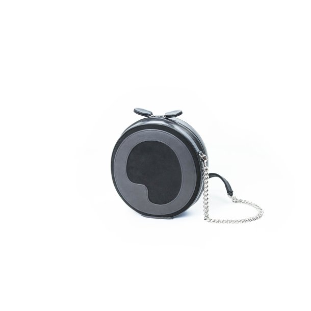 LIZA CASTRO BLack Round Leather Cross-body