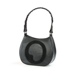 LIZA CASTRO Black Leather Hobo 