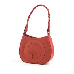 LIZA CASTRO Burgundy Suede Hobo 