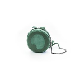 LIZA CASTRO Dark Green Round Leather Cross-body