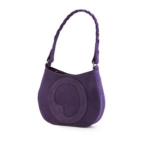 LIZA CASTRO Violet Suede Hobo 