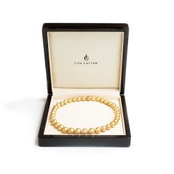 LIZA CASTRO Large Semi-Round Golden South Sea Pearl Necklace