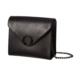 Black Square Leather Cross Body